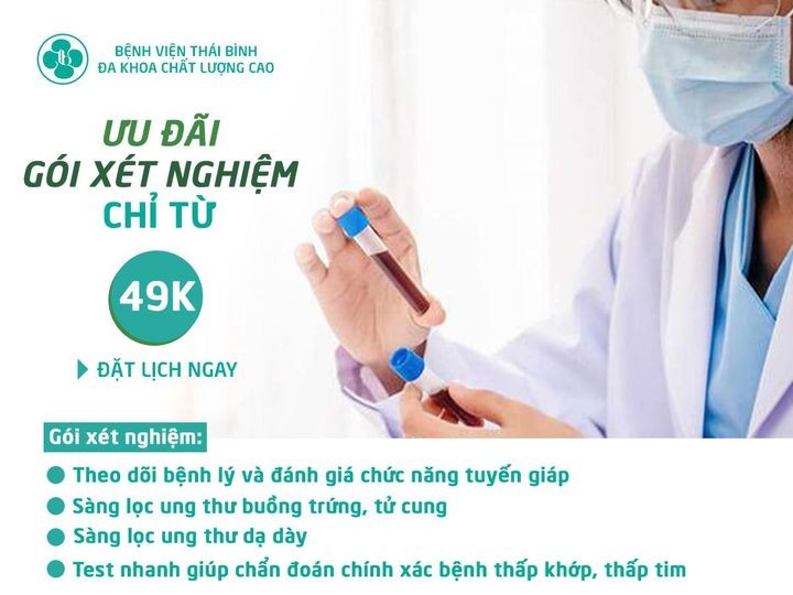 Ưu đãi các gói xét nghiệm chỉ từ 49K