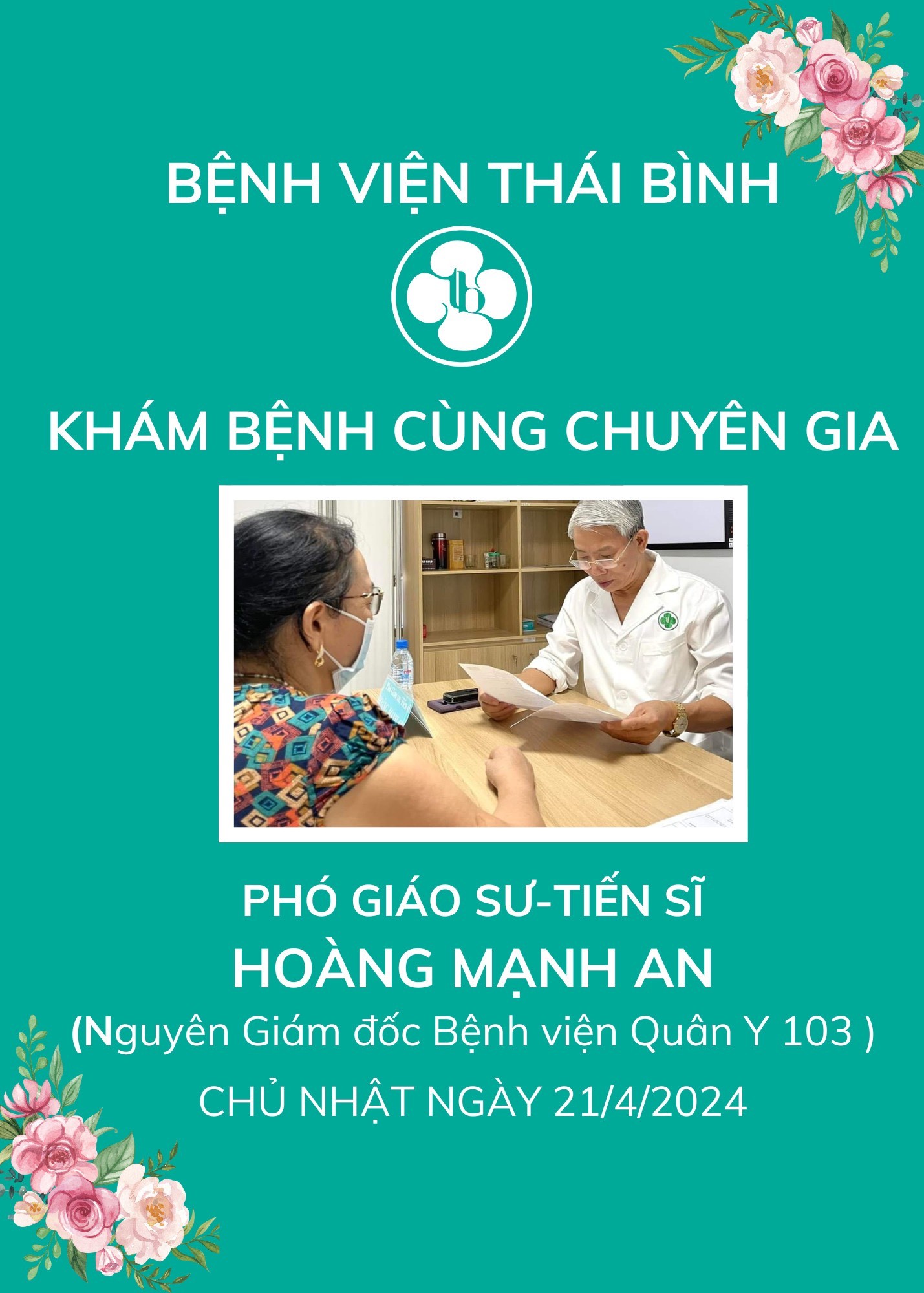 KHÁM BỆNH CÙNG CHUYÊN GIA TUYẾN TRUNG ƯƠNG NGAY TẠI BỆNH VIỆN THÁI BÌNH
