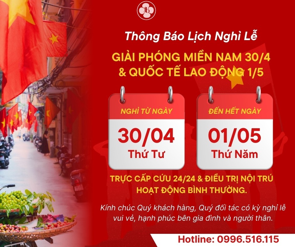 THÔNG BÁO: VỀ LỊCH LÀM VIỆC DỊP NGHỈ LỄ 30/4/2025-01/05/2025