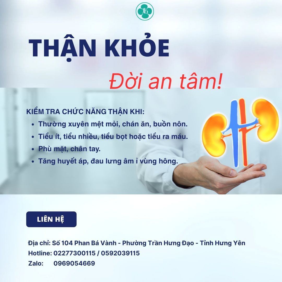 KHÁM ĐỊNH KỲ CHỨC NĂNG THẬN - BẢO VỆ 